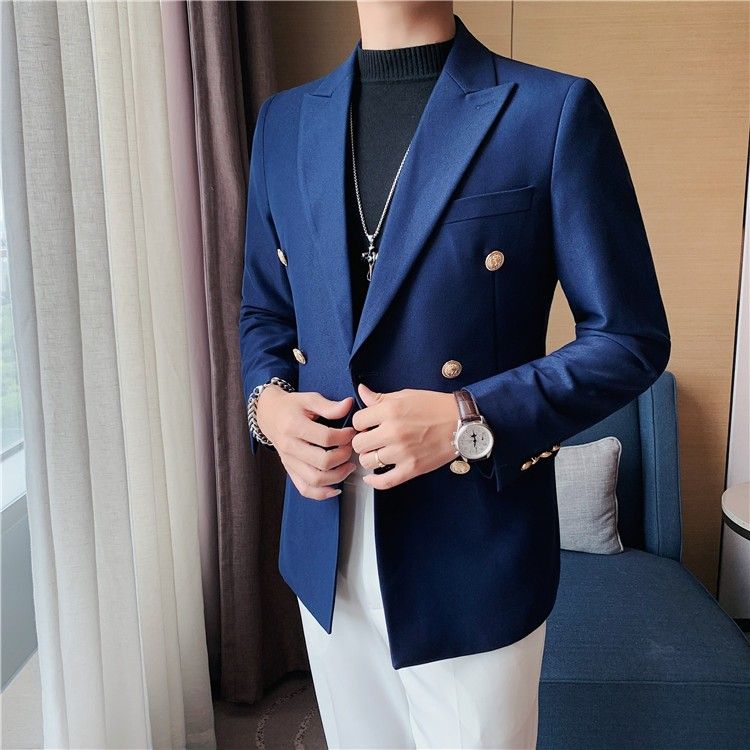 Mens double online breasted blazer