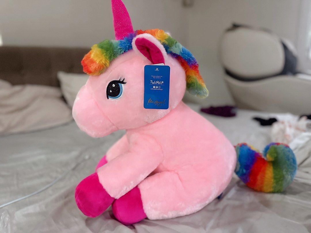 Unicorn stuffed toy store blue magic