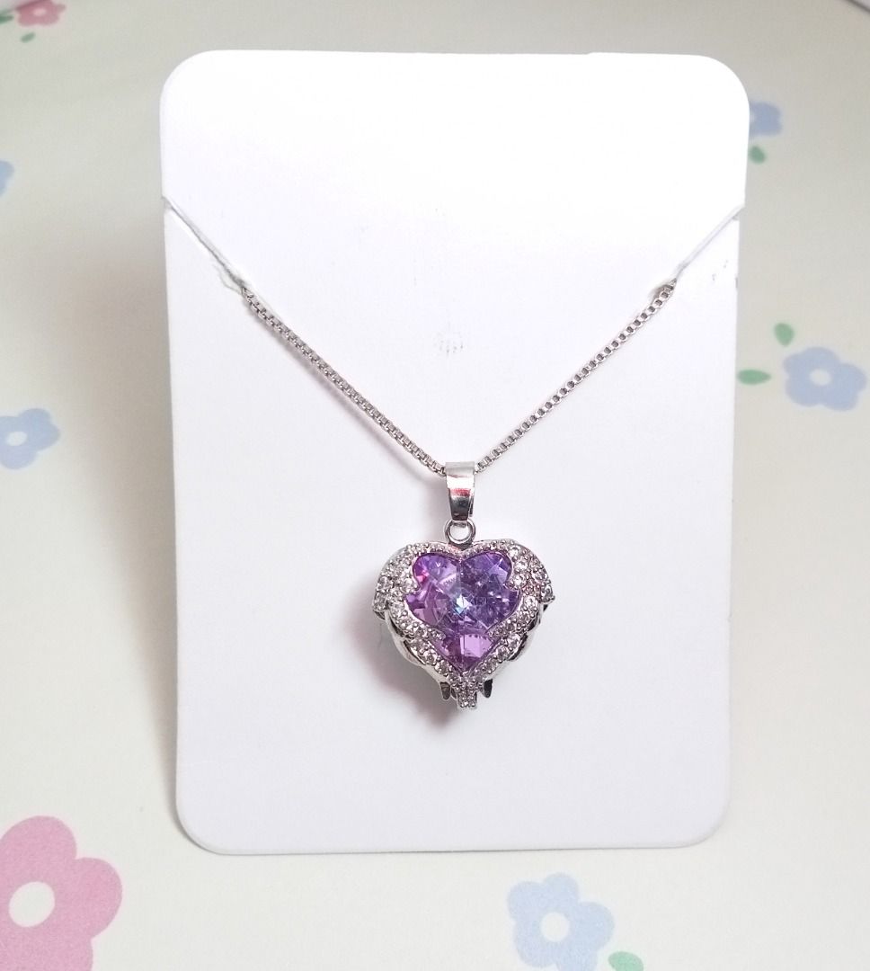 Purple heart pendant discount