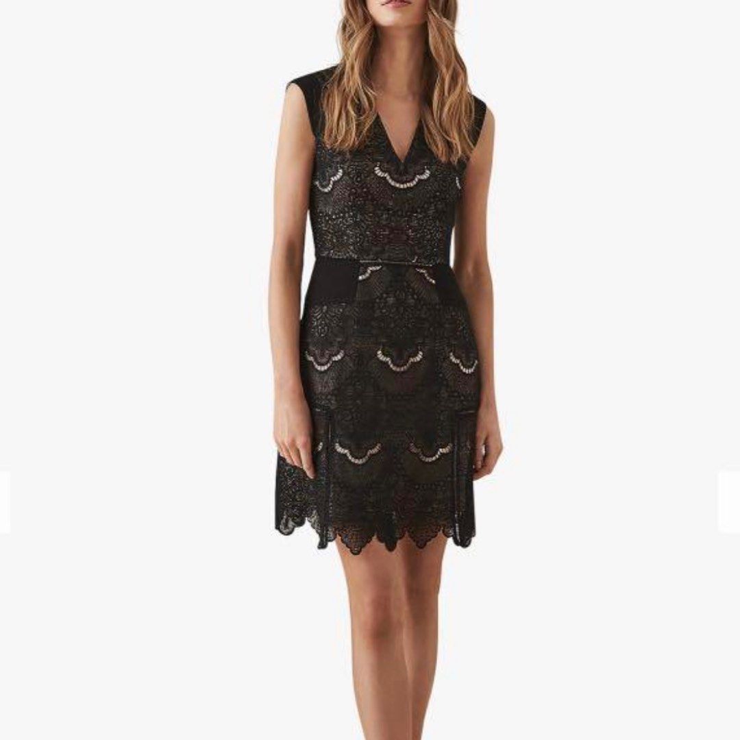 Reiss black clearance lace dress