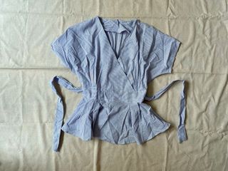 BN Striped Wrap Top