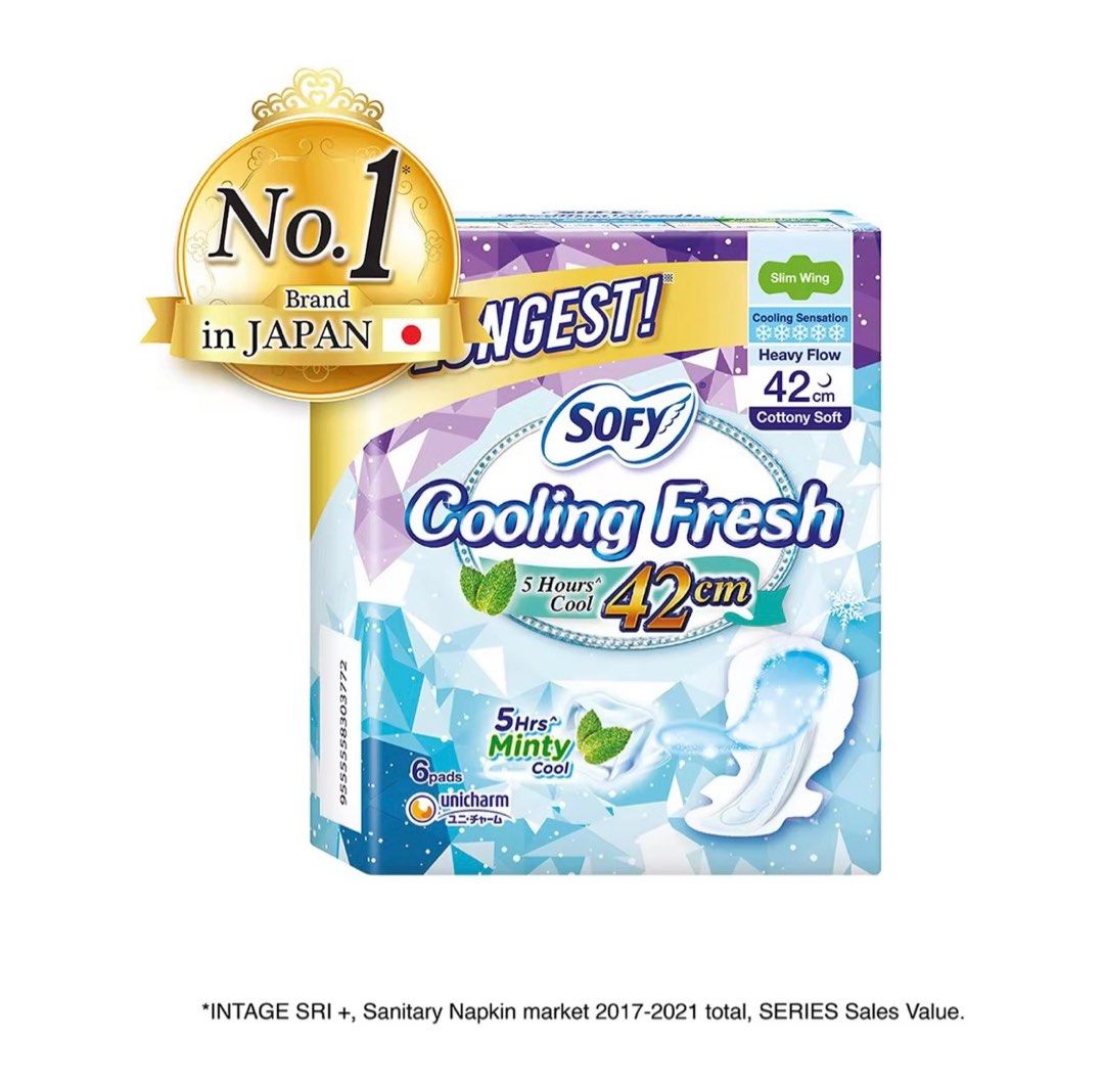 SOFY Cooling Fresh 25cm Sanitary Super Active Slim Wings Napkin