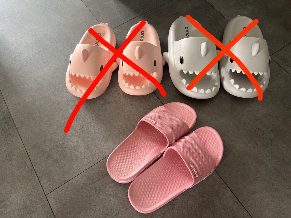 Brand new shark slippers set Women's Fashion, Footwear