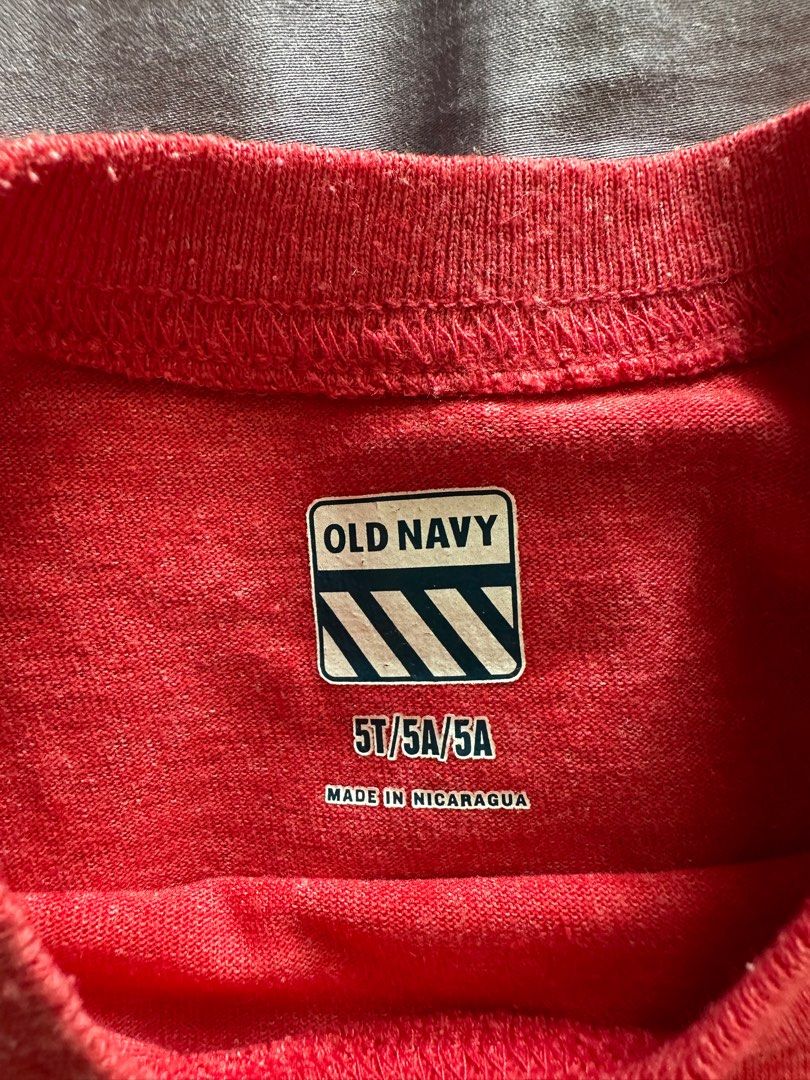 Branded Tops (set of 3) (Category: Babies & Kids Fashion) located in Mandaluyong City. Submitted by dycantoryfac (Listing ID 1246949416, Image 3). Description: Set of 3 (LP already) —————— If individually sold: P230 - Old Navy red color P150 - F&F red color P180 - Avengers blue color.
