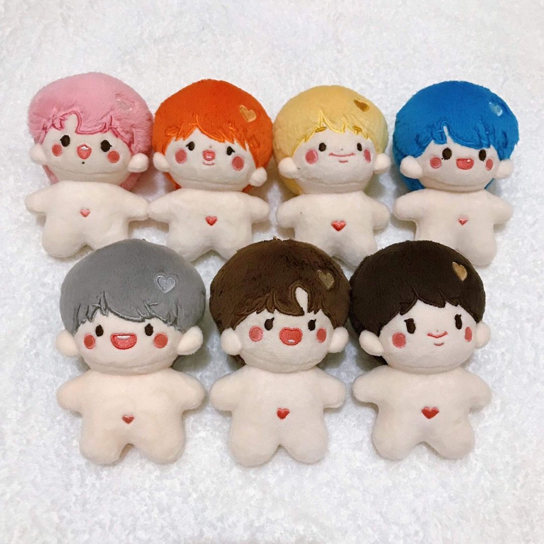 BTS 10cm Plush Dolls (Category: Plushies & Soft Toys) located in Makati City. Submitted by sirifinds (Listing ID 1246982251, Image 1). Description: — price posted is via shapi vid co — dm for order instructions — dm for shapi link if interested ✅ Available: rm ❎ Sold: jk, jimin, taehyung, suga, jin, jhope.