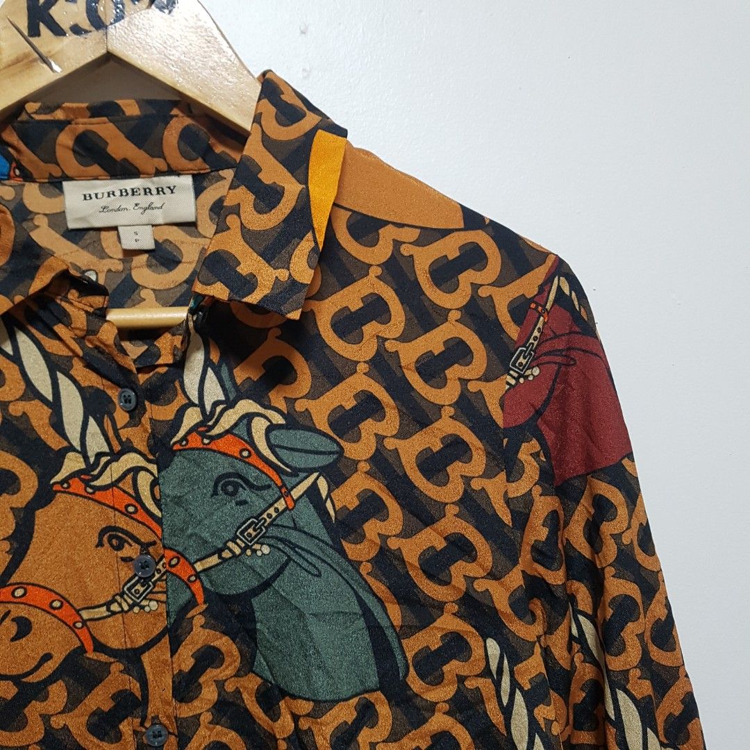 Burberry top monogram polo