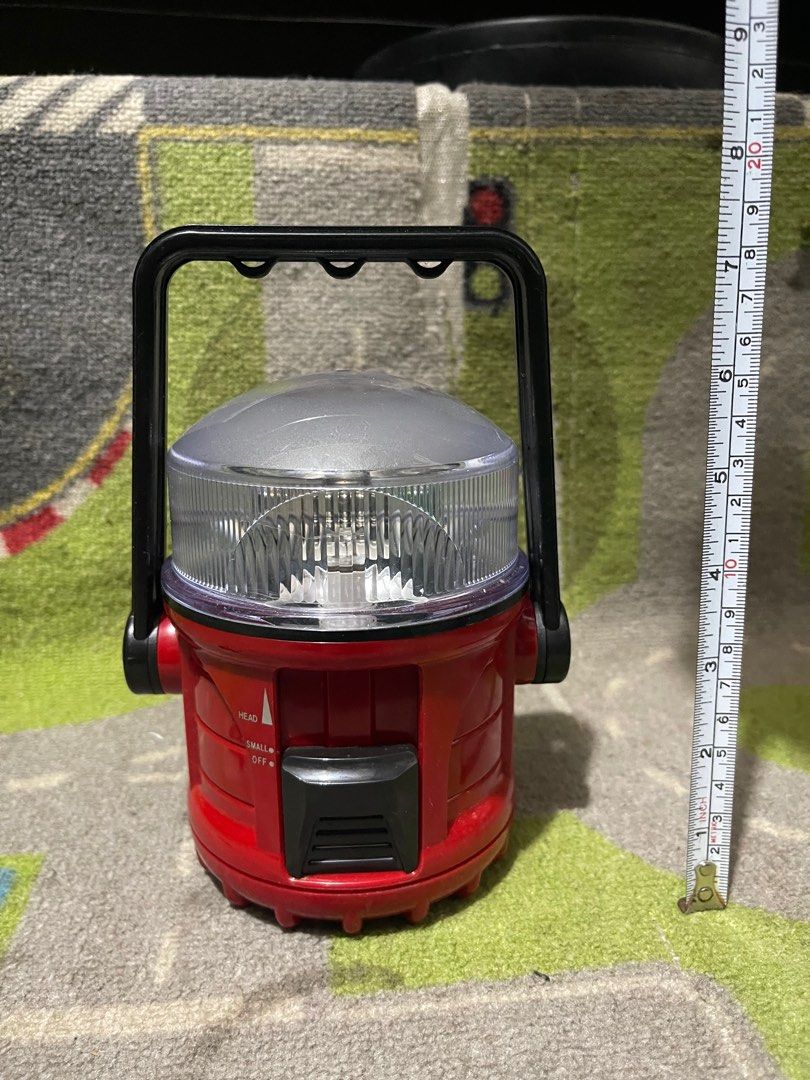 Camping Lamp Lantern flashlight from japan battery operated (Category: Hiking & Camping) located in Caloocan City. Submitted by red_rob (Listing ID 1246971878, Image 3). Description: PRICE ALREADY POSTED, pls refrain from askin Portable Lamp camping light lantern Came from Japan Battery operated 4 x D batteries (not included) Good condition, fully functional, no basag crack or dent Eveythin still intact Movable handle Pede rn sya flashlight South