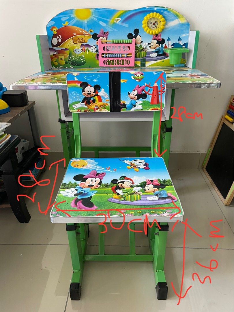 Children kids table chair sets Mickey Mouse Furniture Home