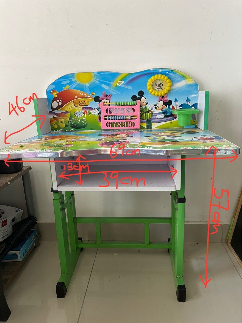 Children's mickey mouse discount table and chairs