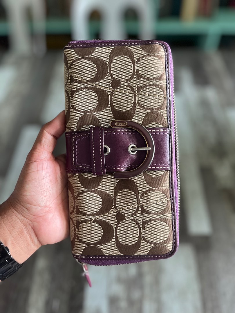 Coach purple wallet on Carousell