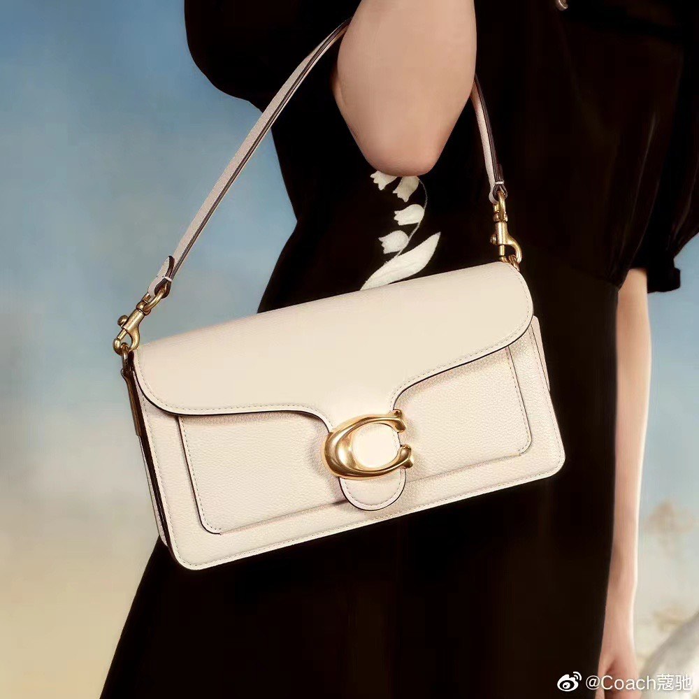 Coach Tabby Shoulder Bag 26cm clasr white instock Women s Fashion