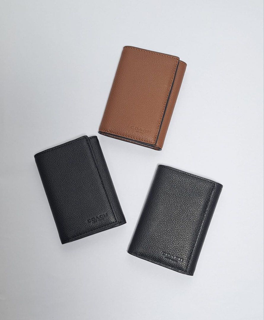 Coach trifold top wallet mens