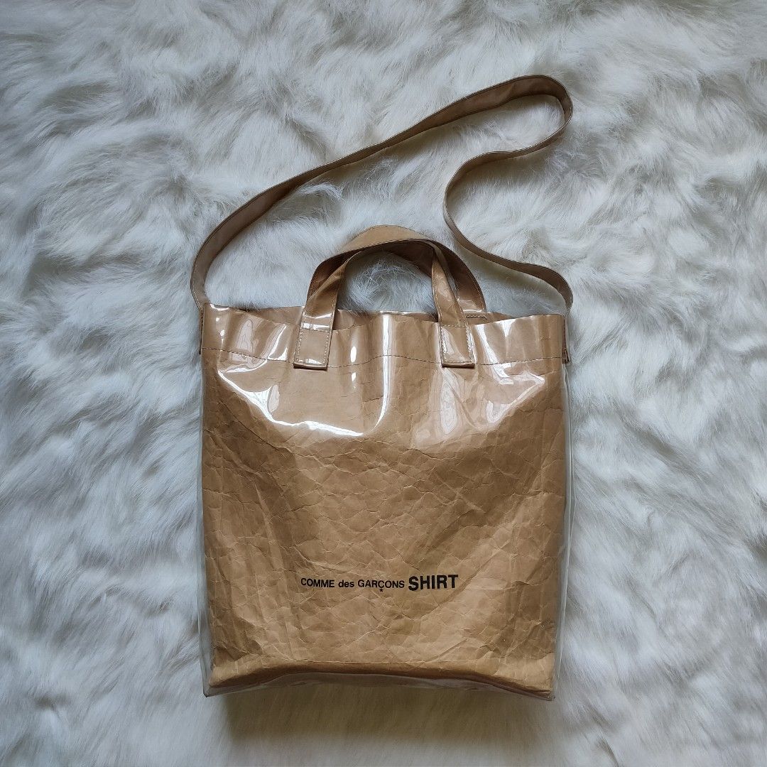 Comme des garcons shirt men's brown paper shopper shop