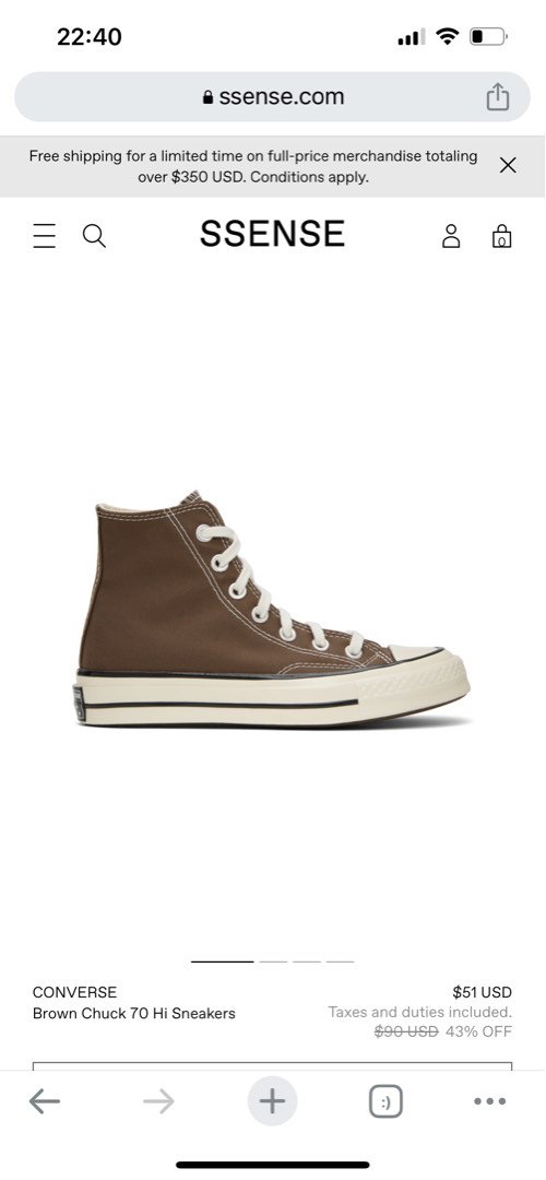 Chuck 70 price online