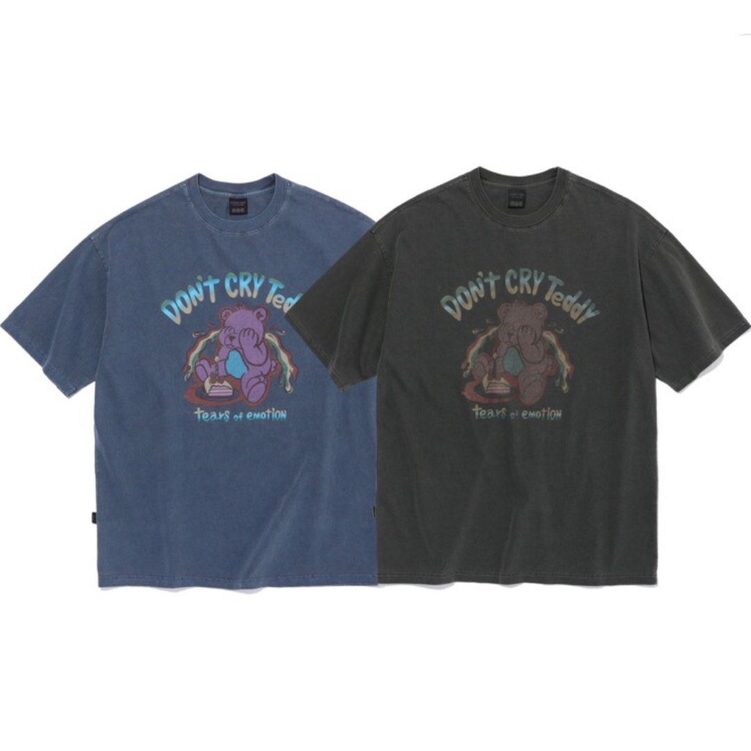 韓國🇰🇷CPGN Don't Cry Teddy Pigment Short-Sleeved T-Shirt