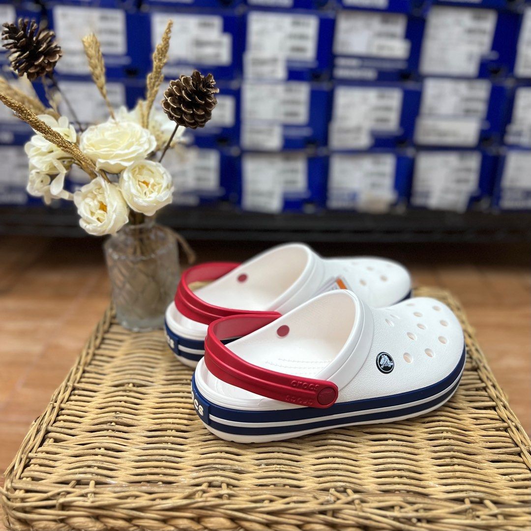 Crocs white blue jean sales