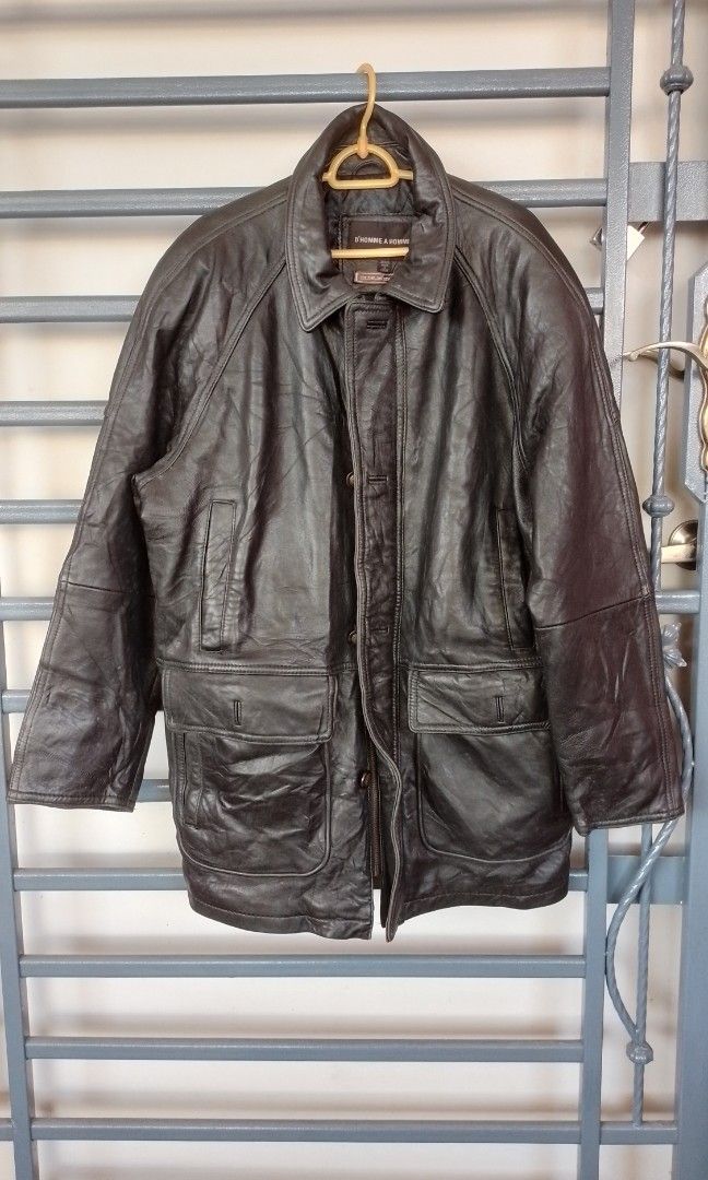 D' HOMME A HOMME LEATHER JACKET