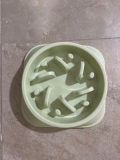 Harmony Mint Plastic Slow Feeder Dog Bowl, Large