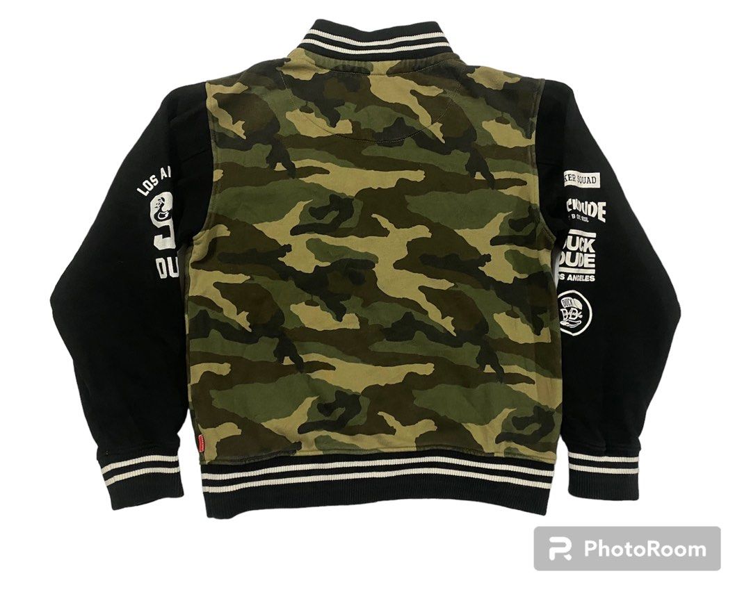 Camo varsity jacket cheap