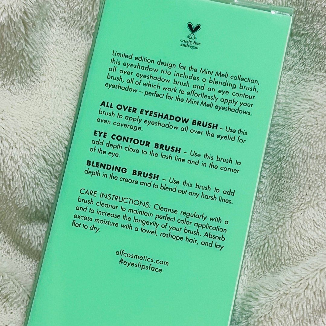 ELF Mint Melt Brush Set, Beauty & Personal Care, Face, Makeup on Carousell