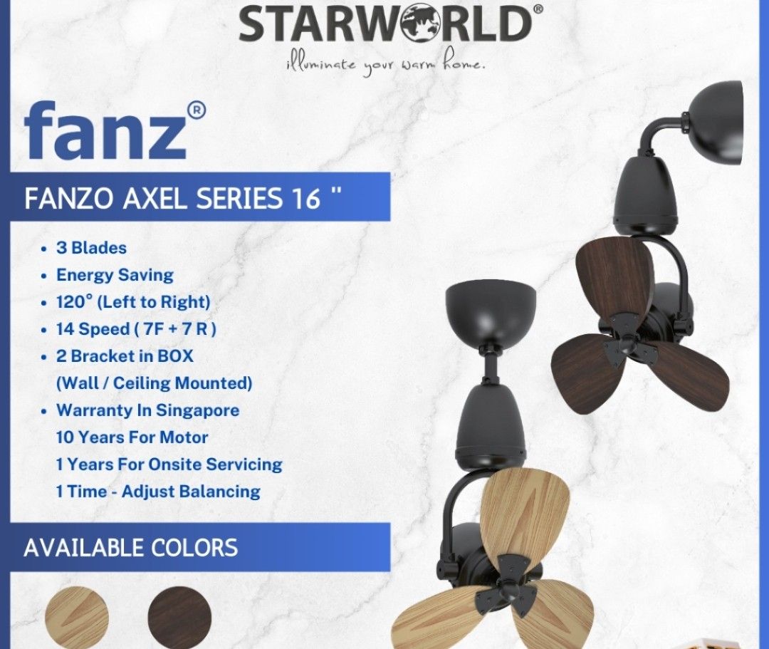 Fanzo Corner Wall Fan, Furniture & Home Living, Lighting & Fans, Fans