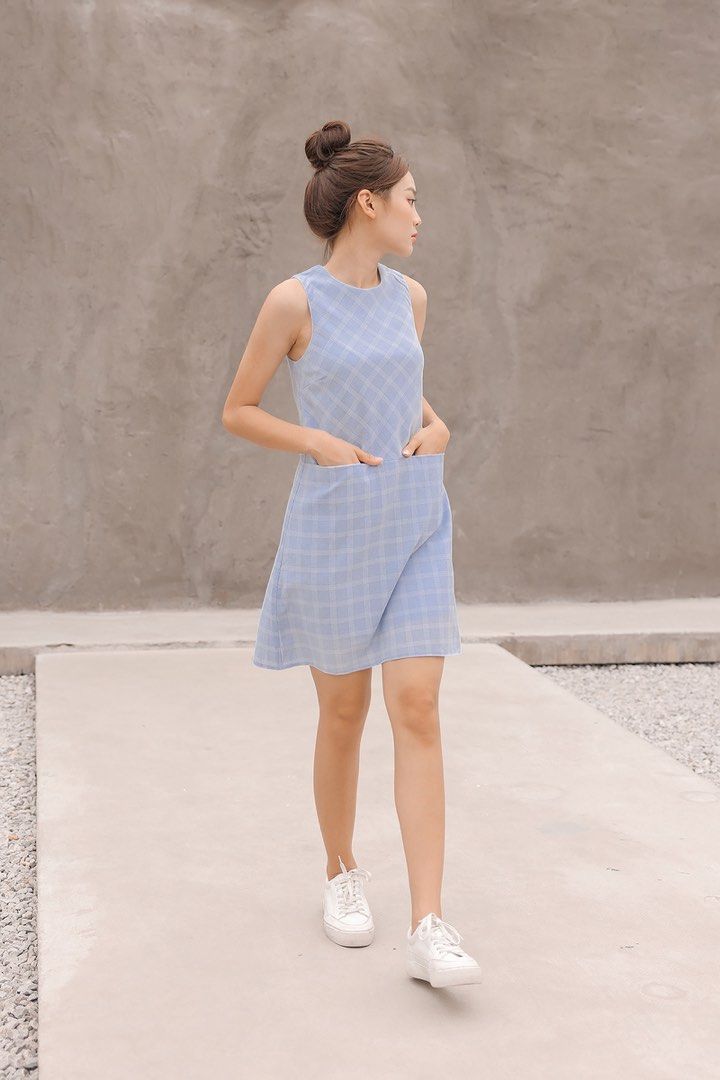 Gingham shift dress sale