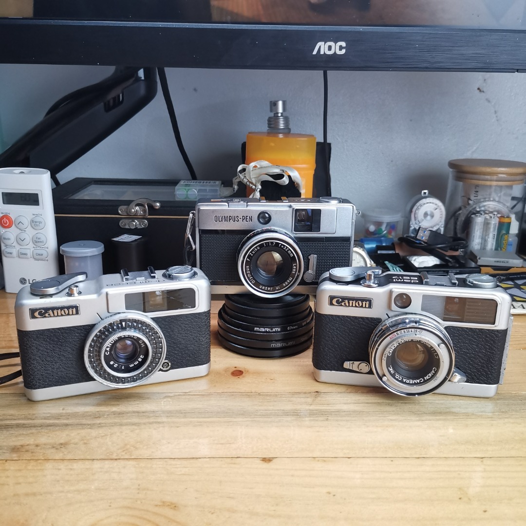 (FILM TESTED, CLA'D) Canon Demi EE28 EE17 & Olympus Pen EED vintage