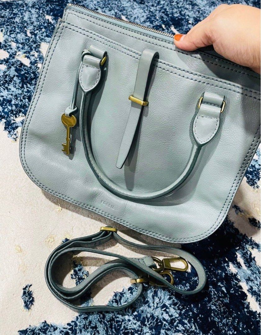 Fossil ryder satchel horizon blue hot sale