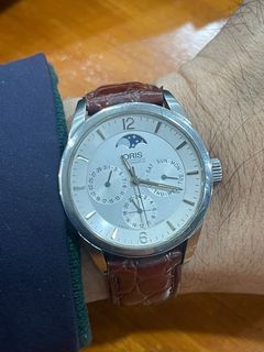 FS/FT/Layaway Payment Option: Oris Big Crown Triple Calendar Moonwatch Unisex 35-36mm Case Size Silver Dial Automatic unit and presentation box very good condition