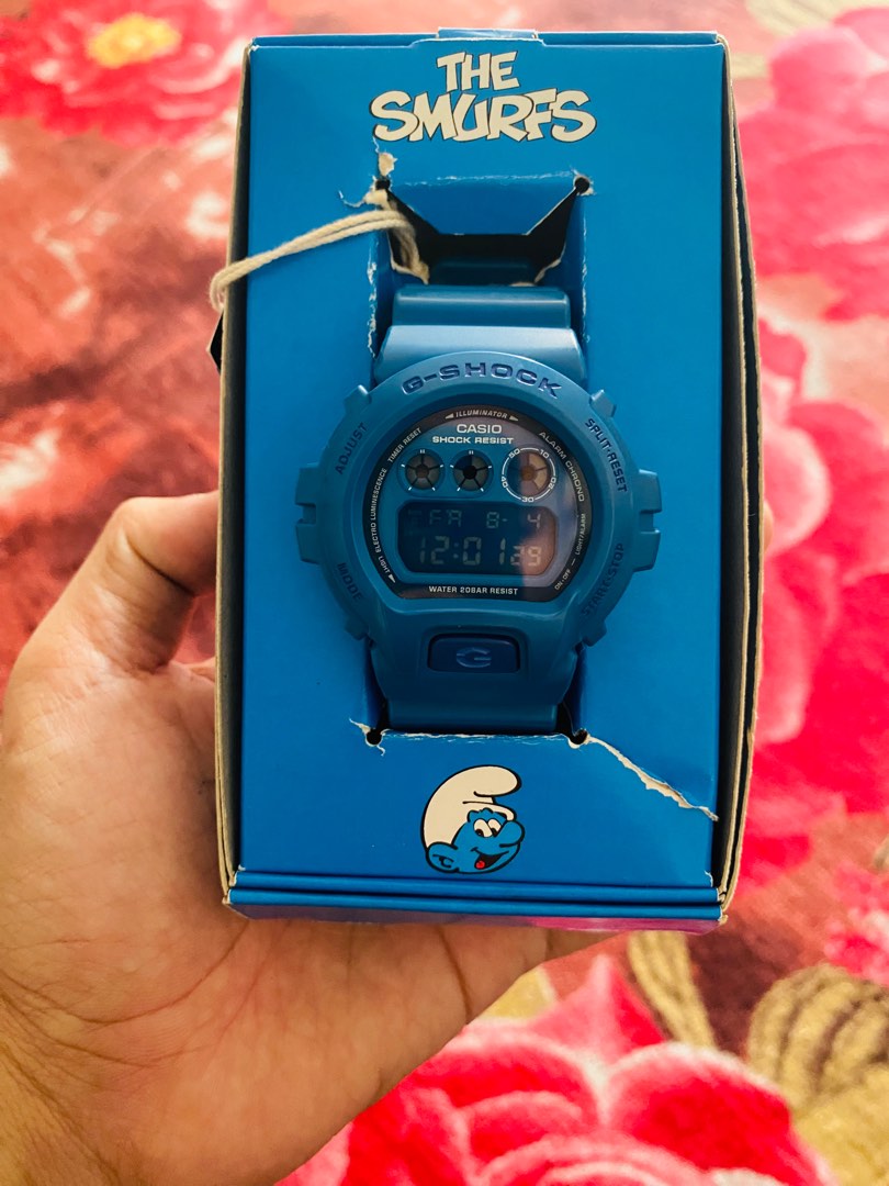 G shock smurf outlet blue