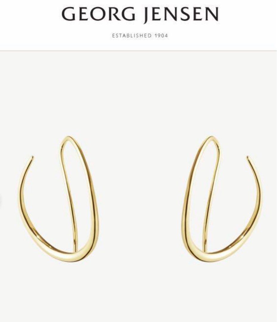 Georg jensen gold top earrings