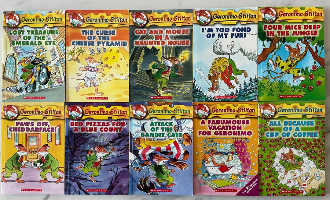 Geronimo Stilton #1-10, 興趣及遊戲, 書本& 文具, 小說& 故事書