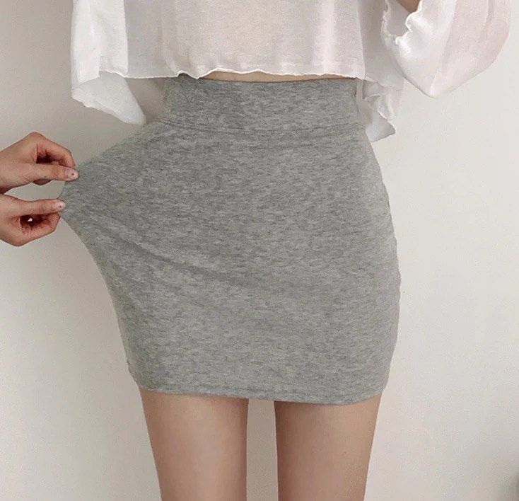 Grey bodycon pencil skirt sale