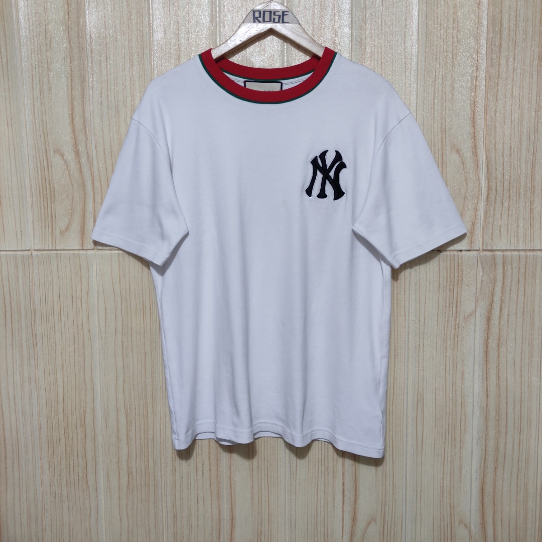 Gucci - NY Yankees collaboration - Embroidered NY - Tshirt, Luxury, Apparel  on Carousell