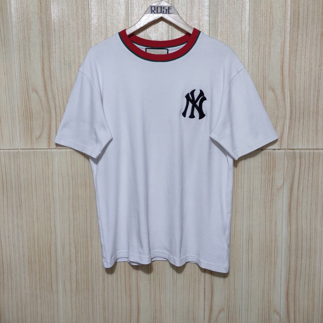 Gucci NY Yankees collaboration Embroidered NY Tshirt