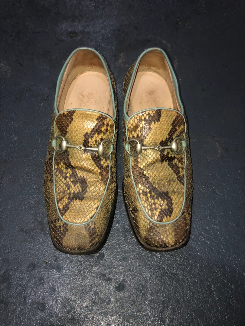 Gucci python flats, Luxury, Sneakers & Footwear on Carousell