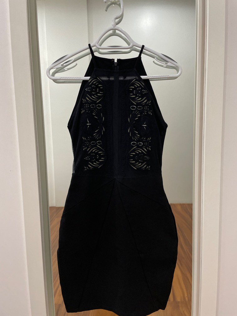 Guess Jeans Sheer Embroidered Party Dress Women s Fashion