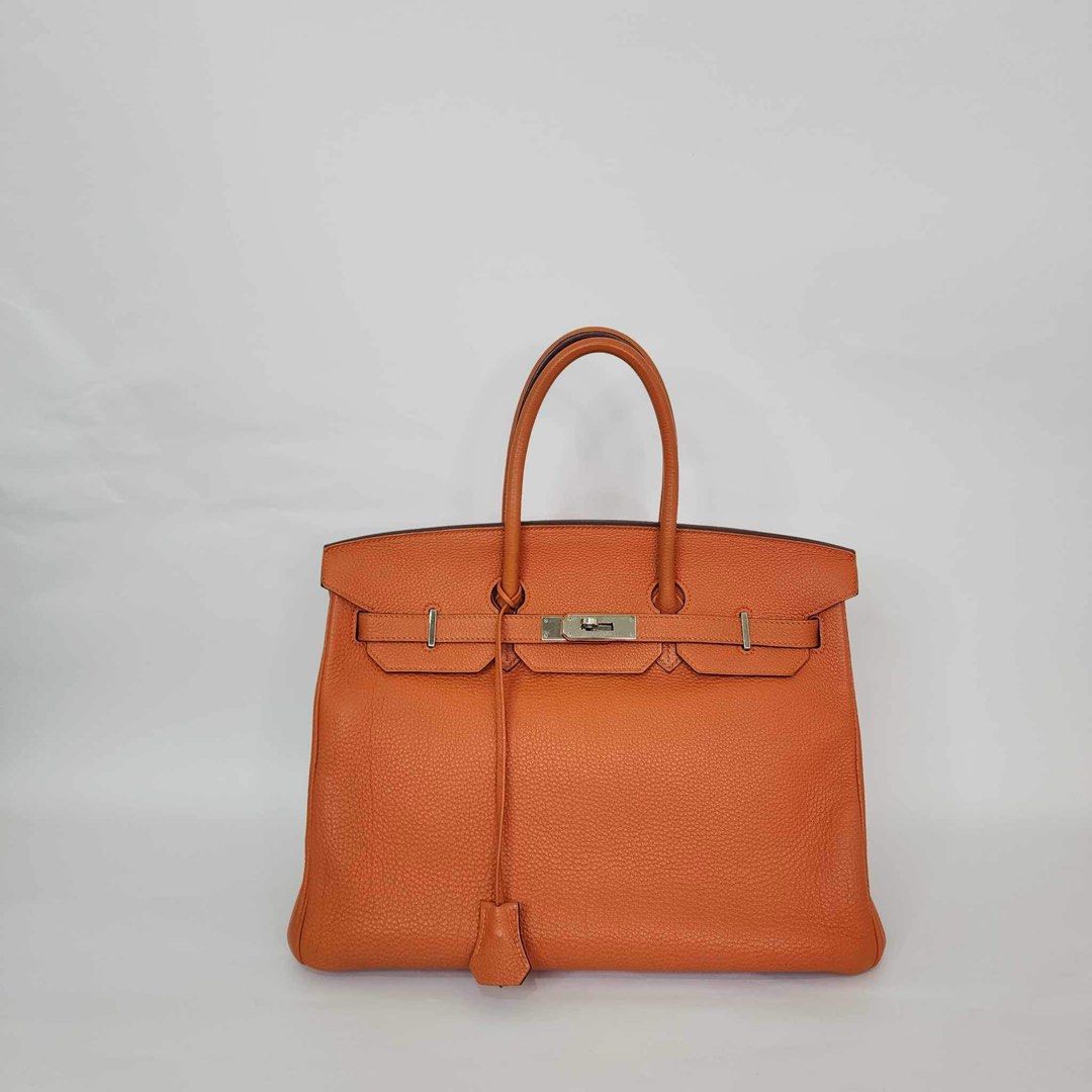 Hermes Birkin orange, Luxury, Bags & Wallets on Carousell