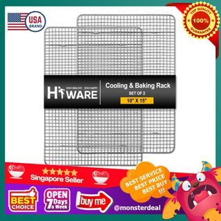 Hiware 2-Pack Cooling Racks for Baking, Stainless Steel Wire Rack Baking  Rack Oven Rack Cookie Rack, Oven Safe, Rust-Resistant Rack for Cooking,  Baking, Roasting and Grilling - Fit Half Sheet Pan price