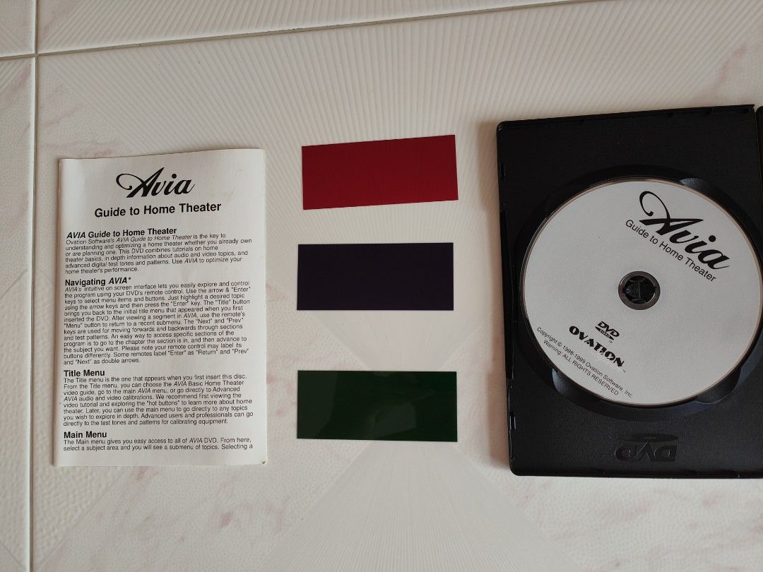 Home theatre calibration set, TV & Home Appliances, TV & Entertainment