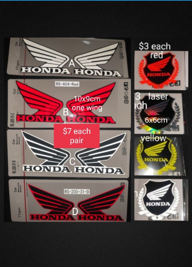 STICKER VISIERE CASQUE MOTO GIVE YOU WINGS - HONDA