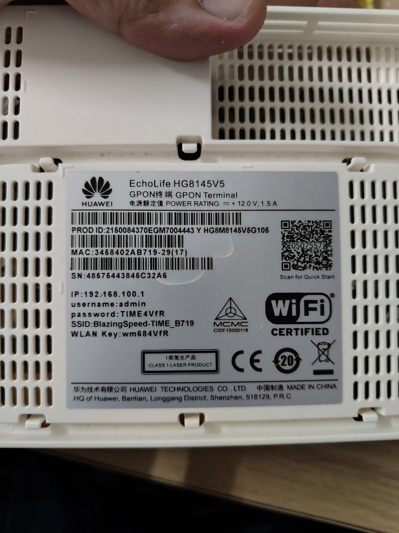 Huawei Echolife HG8145V5 Modem for Time, Computers & Tech, Parts