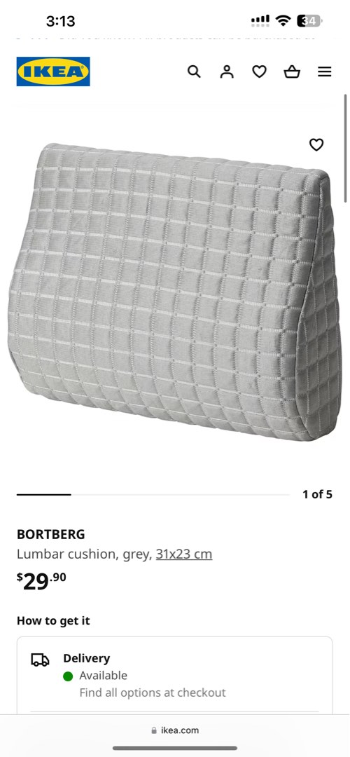 Ikea Bortberg Lumbar Cushion, Furniture & Home Living, Home Decor