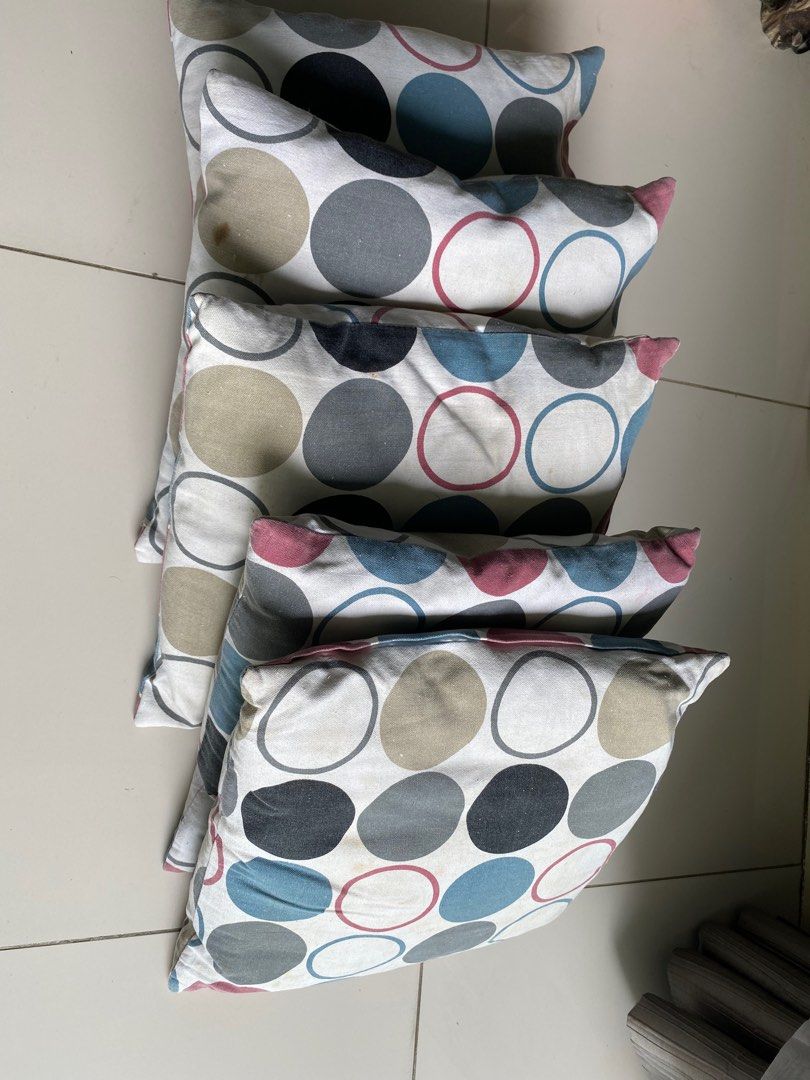 IKEA feather cushions with cover, Furniture & Home Living, Home Decor