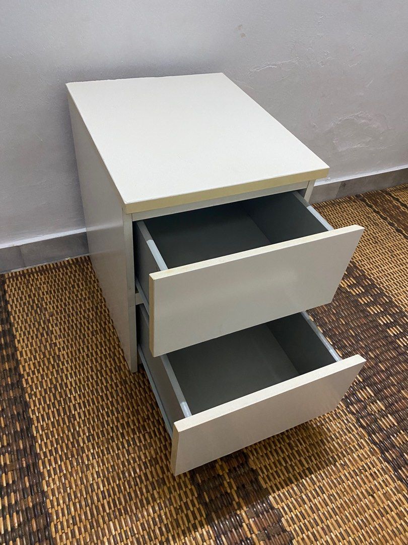 Ikea Malm Bedside 2 drawers, Furniture & Home Living, Furniture