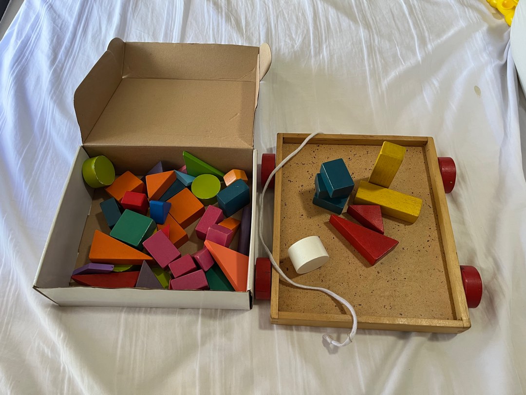 IKEA Pull Along Toy with Blocks, Hobbies & Toys, Toys & Games on Carousell