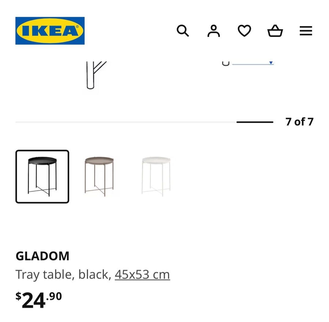 Ikea Side Tray Coffee Table Furniture Home Living Furniture Tables