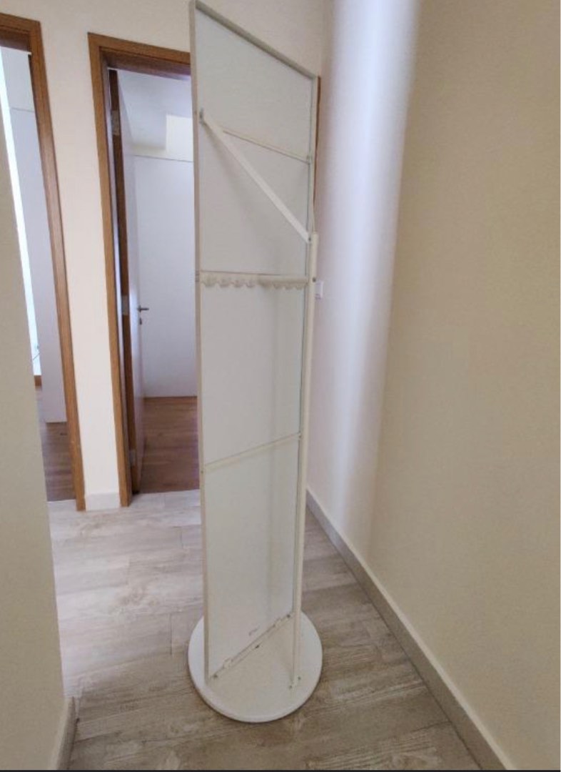 Ikea Vennesla Standing Mirror with clothes hanger, Furniture & Home