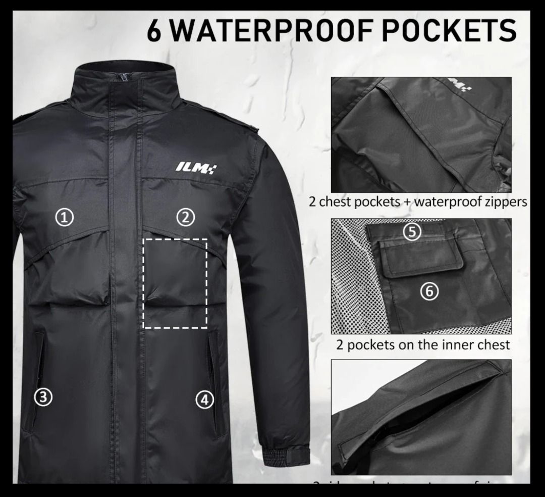 ILM Raincoat motorcycle apparel Motorcycles Motorcycle Apparel