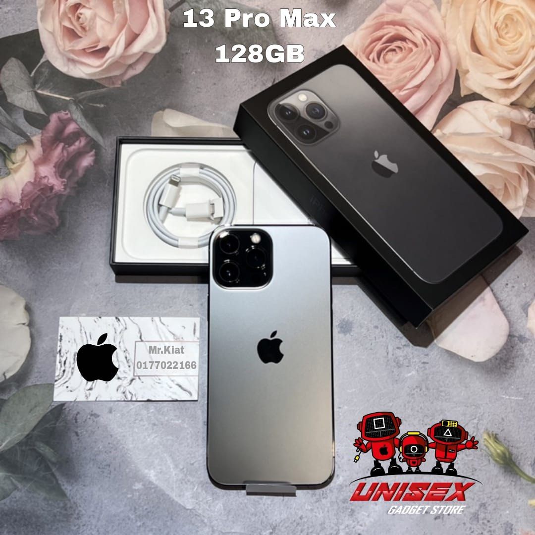 InstantBuy Apple iPhone 13 Pro Max 128GB ☆ Graphite = Grey + Full